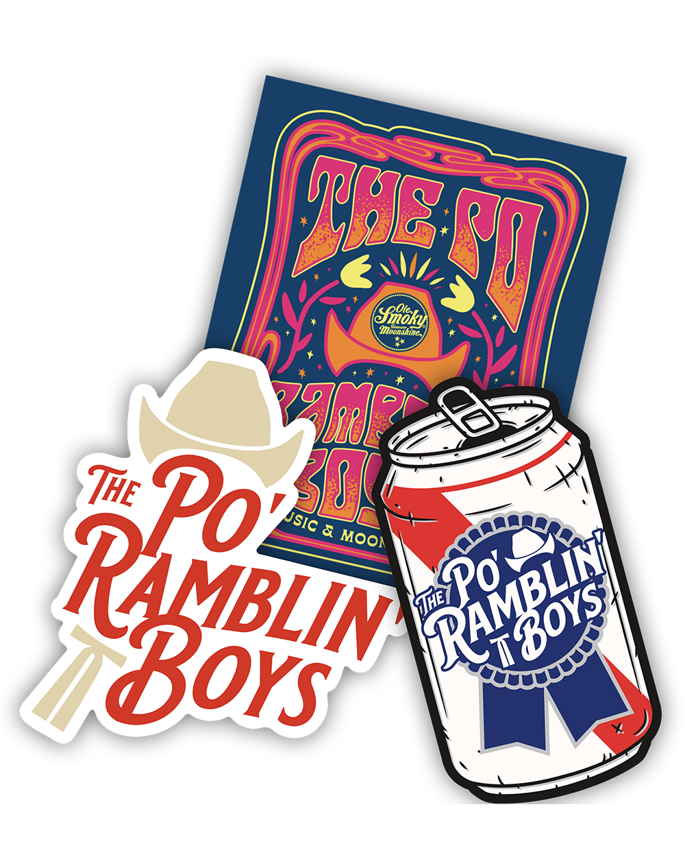 The Po' Ramblin' Boys Sticker Pack